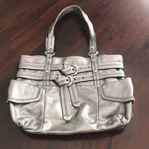 B. Makowsky Silver/Pewter Handbag